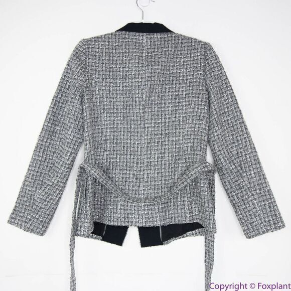 NEW White House Black Market Belted‎ Tweed blazer Jacket With Removable B… - Picture 6 of 16